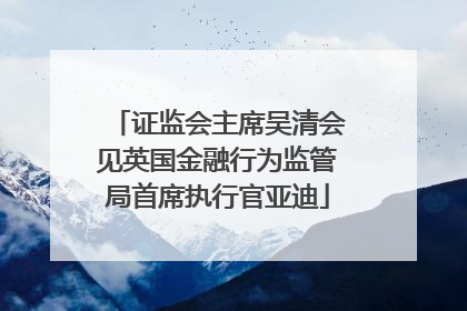 证监会主席吴清会见英国金融行为监管局首席执行官亚迪