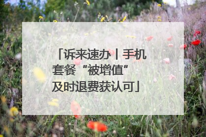 诉来速办丨手机套餐“被增值” 及时退费获认可