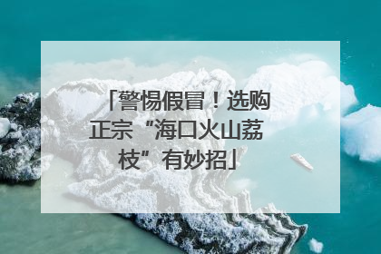 警惕假冒！选购正宗“海口火山荔枝”有妙招
