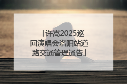 许嵩2025巡回演唱会洛阳站道路交通管理通告