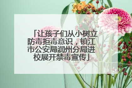 让孩子们从小树立防毒拒毒意识，镇江市公安局润州分局进校展开禁毒宣传
