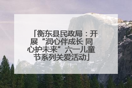 衡东县民政局：开展“润心伴成长 同心护未来”六一儿童节系列关爱活动