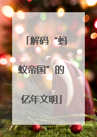 解码“蚂蚁帝国”的亿年文明