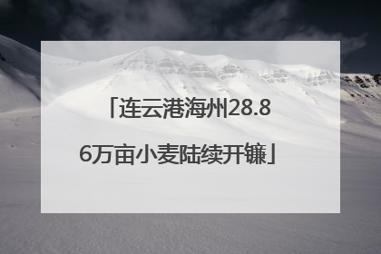 连云港海州28.86万亩小麦陆续开镰