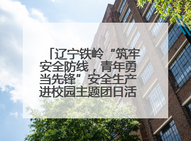辽宁铁岭“筑牢安全防线，青年勇当先锋”安全生产进校园主题团日活动举行