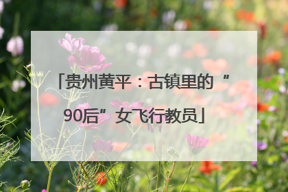 贵州黄平：古镇里的“90后”女飞行教员