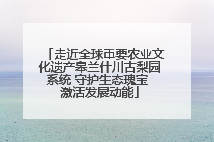 走近全球重要农业文化遗产皋兰什川古梨园系统 守护生态瑰宝 激活发展动能
