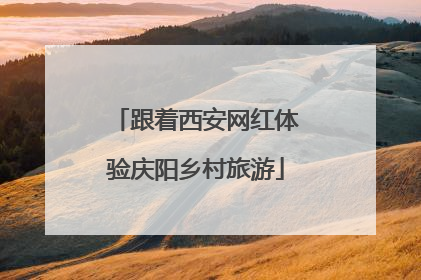 跟着西安网红体验庆阳乡村旅游