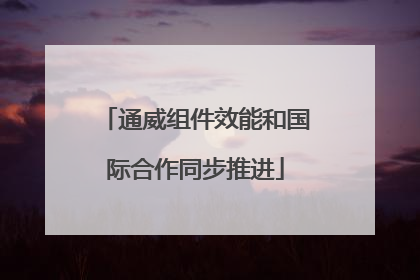 通威组件效能和国际合作同步推进