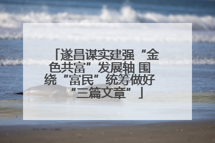 遂昌谋实建强“金色共富”发展轴 围绕“富民”统筹做好“三篇文章”