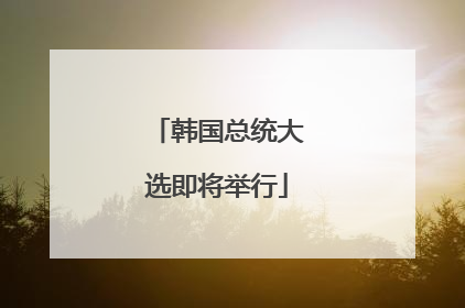 韩国总统大选即将举行