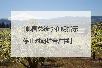 韩国总统李在明指示停止对朝扩音广播