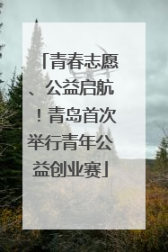 青春志愿、公益启航！青岛首次举行青年公益创业赛