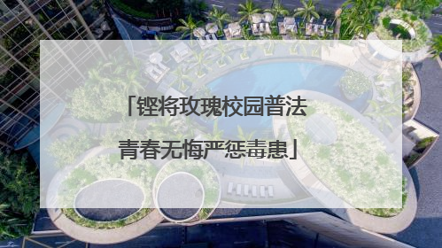 铿将玫瑰校园普法 青春无悔严惩毒患