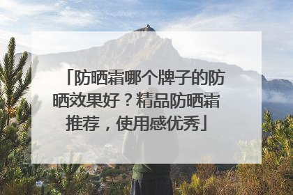 防晒霜哪个牌子的防晒效果好？精品防晒霜推荐，使用感优秀