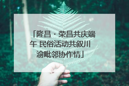 隆昌・荣昌共庆端午 民俗活动共叙川渝毗邻协作情