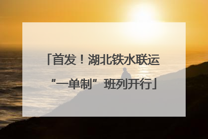 首发！湖北铁水联运“一单制”班列开行