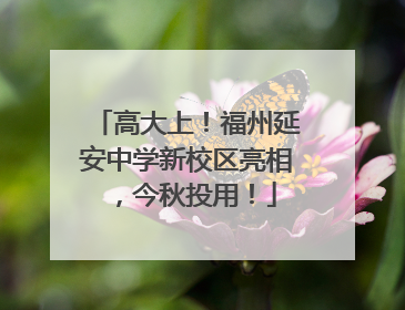 高大上！福州延安中学新校区亮相，今秋投用！