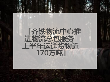 齐铁物流中心推进物流总包服务 上半年运送货物近170万吨