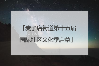 麦子店街道第十五届国际社区文化季启幕