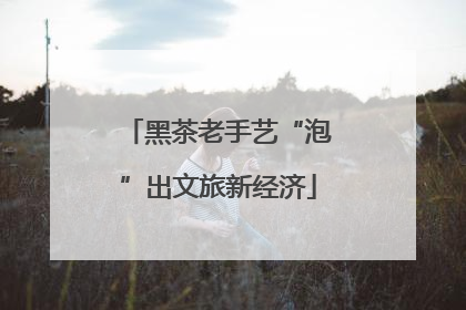 黑茶老手艺“泡”出文旅新经济