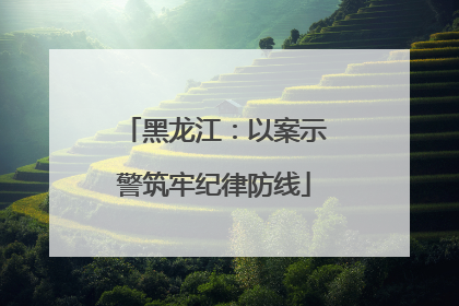 黑龙江：以案示警筑牢纪律防线