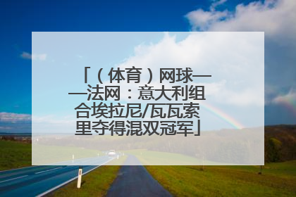 （体育）网球——法网：意大利组合埃拉尼/瓦瓦索里夺得混双冠军