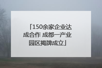 150余家企业达成合作 成都一产业园区揭牌成立