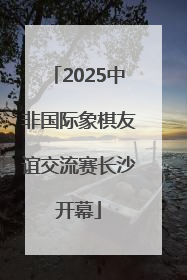 2025中非国际象棋友谊交流赛长沙开幕
