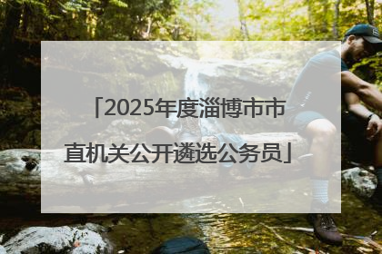 2025年度淄博市市直机关公开遴选公务员