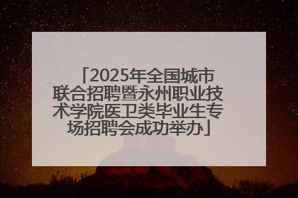 2025年全国城市联合招聘暨永州职业技术学院医卫类毕业生专场招聘会成功举办