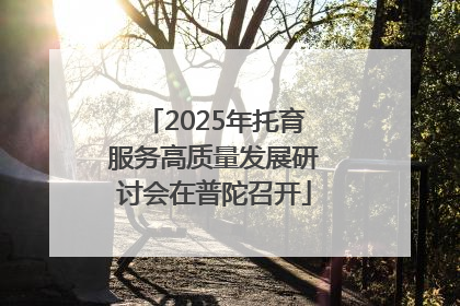 2025年托育服务高质量发展研讨会在普陀召开