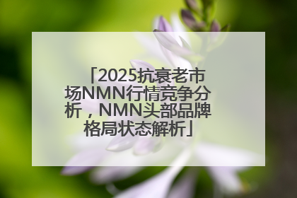 2025抗衰老市场NMN行情竞争分析，NMN头部品牌格局状态解析