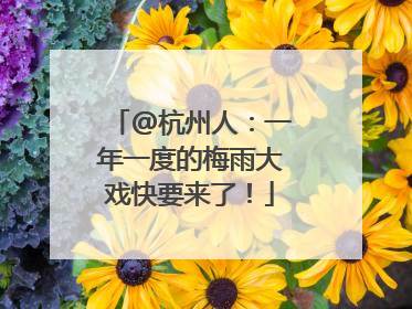 @杭州人：一年一度的梅雨大戏快要来了！