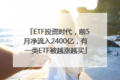 ETF投资时代，前5月净流入2400亿，有一类ETF被越涨越买